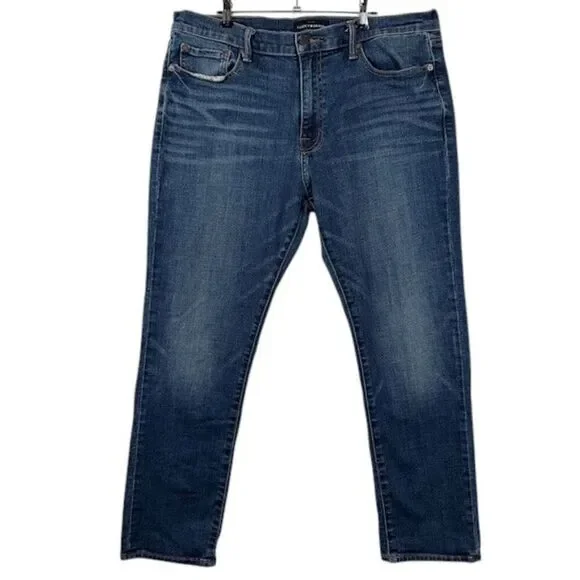 Lucky Brand 410 Athletic Slim Medium Whisker Wash Stretch Men's Size 36 x 30 - Picture 2 of 16